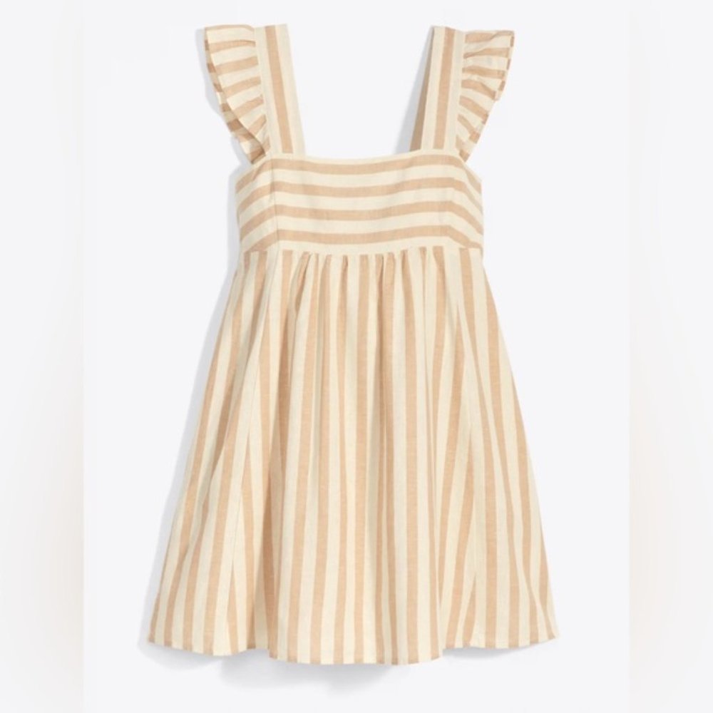 Draper James Maddie babydoll dress in Cabana Stripe size small ruffle sl…